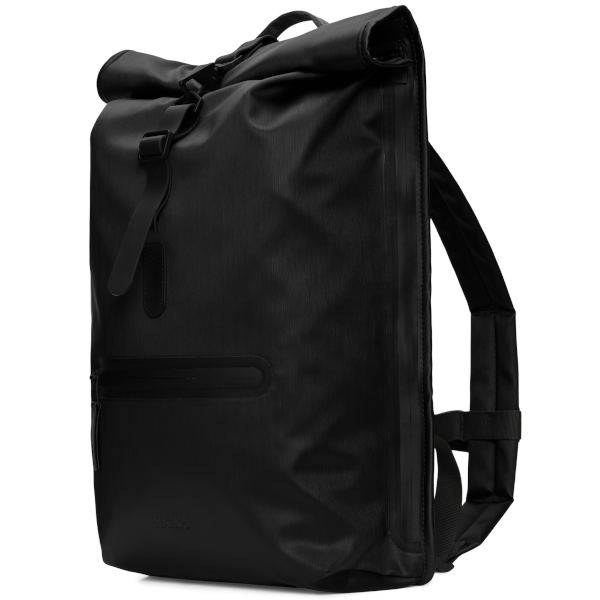 Rains Rolltop Rucksack (black grain)