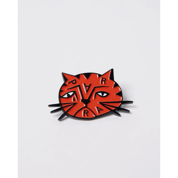 Parra Sad Cat Enamel Pin (orange)