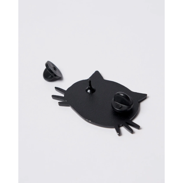 Parra Sad Cat Enamel Pin (orange)