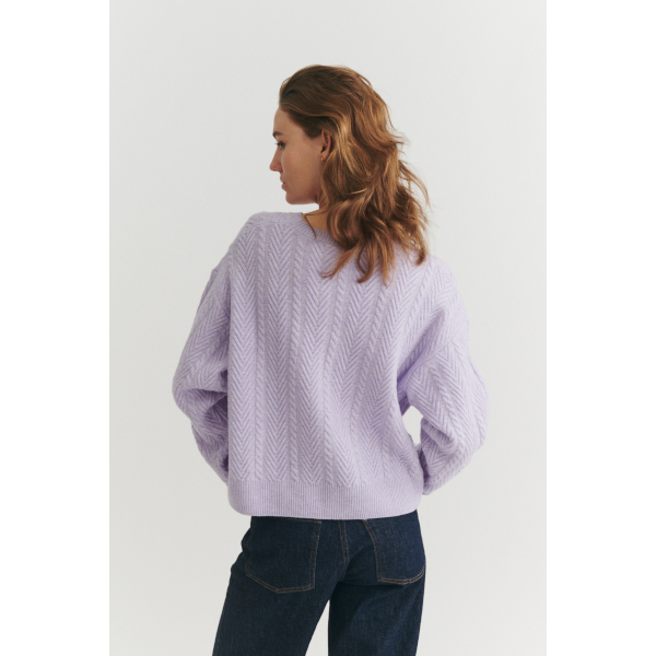 Basic Apparel Selem Cable LS (violet tulip)