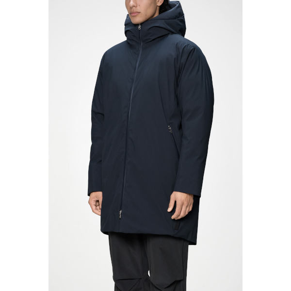 Rains Sarna Long Puffer Jacket (navy)