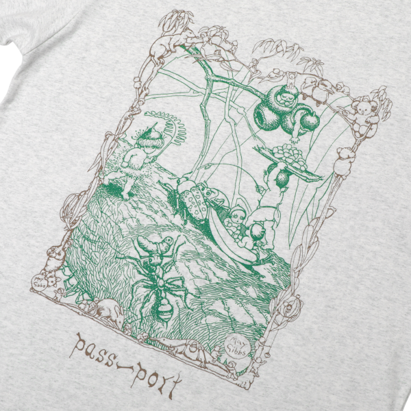 Passport Scribble Gum Tee (ash)