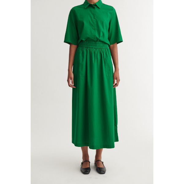 Basic Apparel Silje Long Skirt (abundant green)