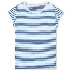 Mads Norgaard W Teasy Stripe T-Shirt (brilliant white/bright cobalt)