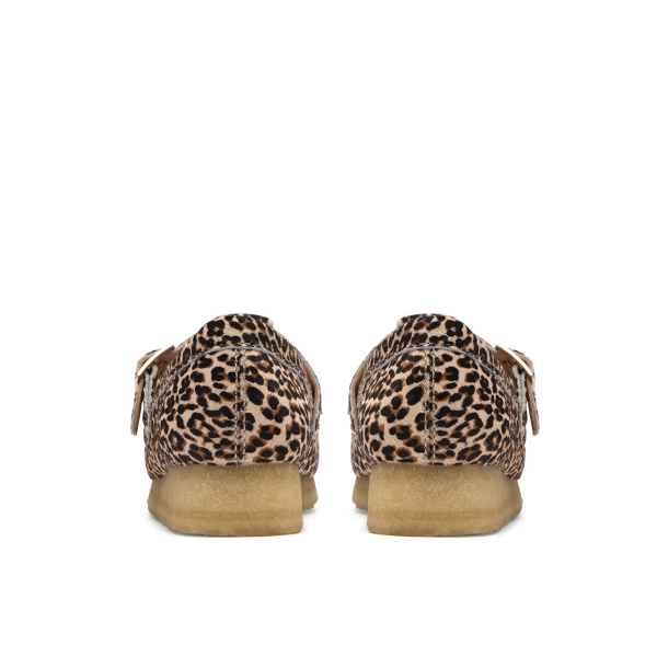 Clarks W Wallabee T Bar (leopard print)