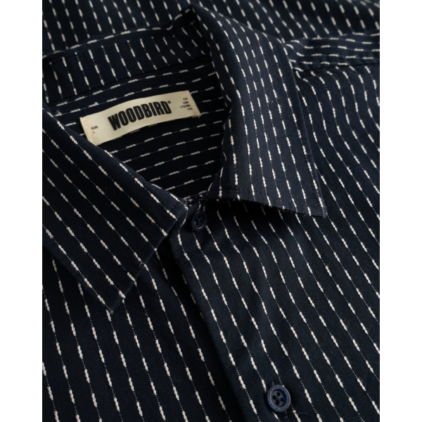 Woodbird Wang Shiko Shirt (dark navy)