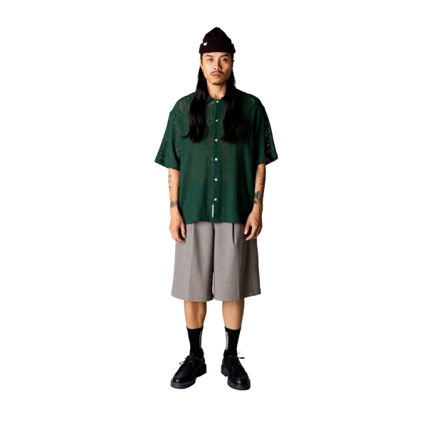 Woodbird Wang Knit Shirt (pine green)