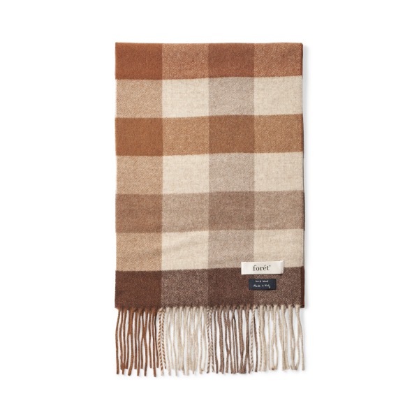 Forét Wool Scarf (brown check)