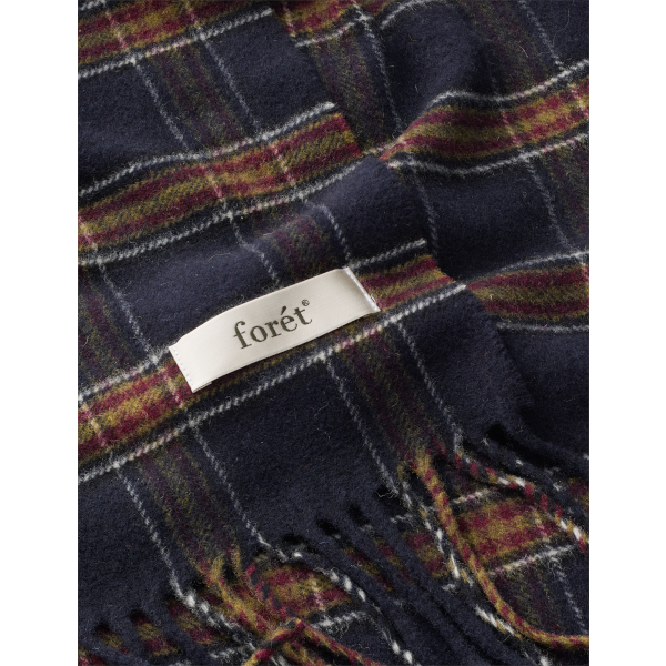 Forét Wool Scarf (navy check)
