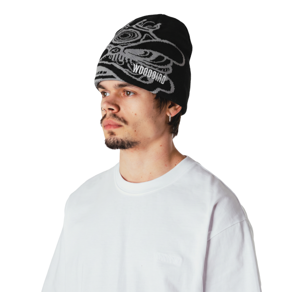 Woodbird Yan Lion JQ Beanie (black-grey)