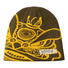 Woodbird Yan Lion JQ Beanie (dark brown-yellow)