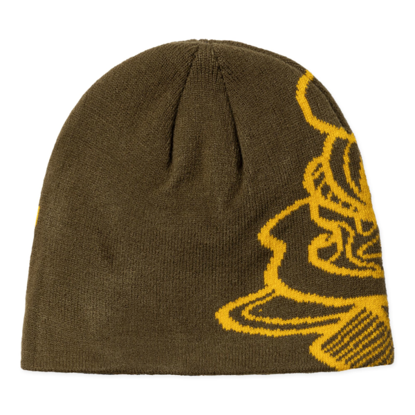 Woodbird Yan Lion JQ Beanie (dark brown-yellow)