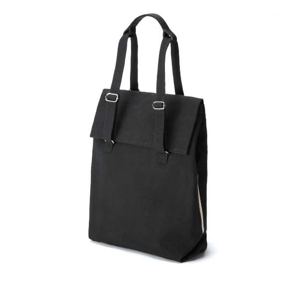 Qwstion Flap Tote Medium (all black)