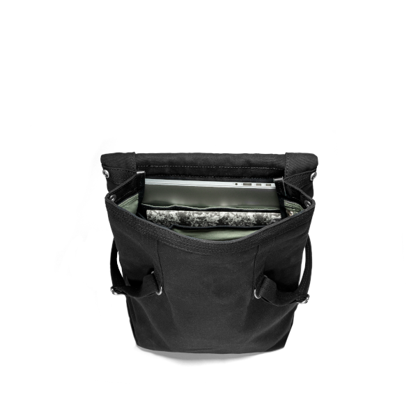 Qwstion Flap Tote Medium (all black)