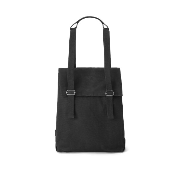 Qwstion Flap Tote Small (all black)